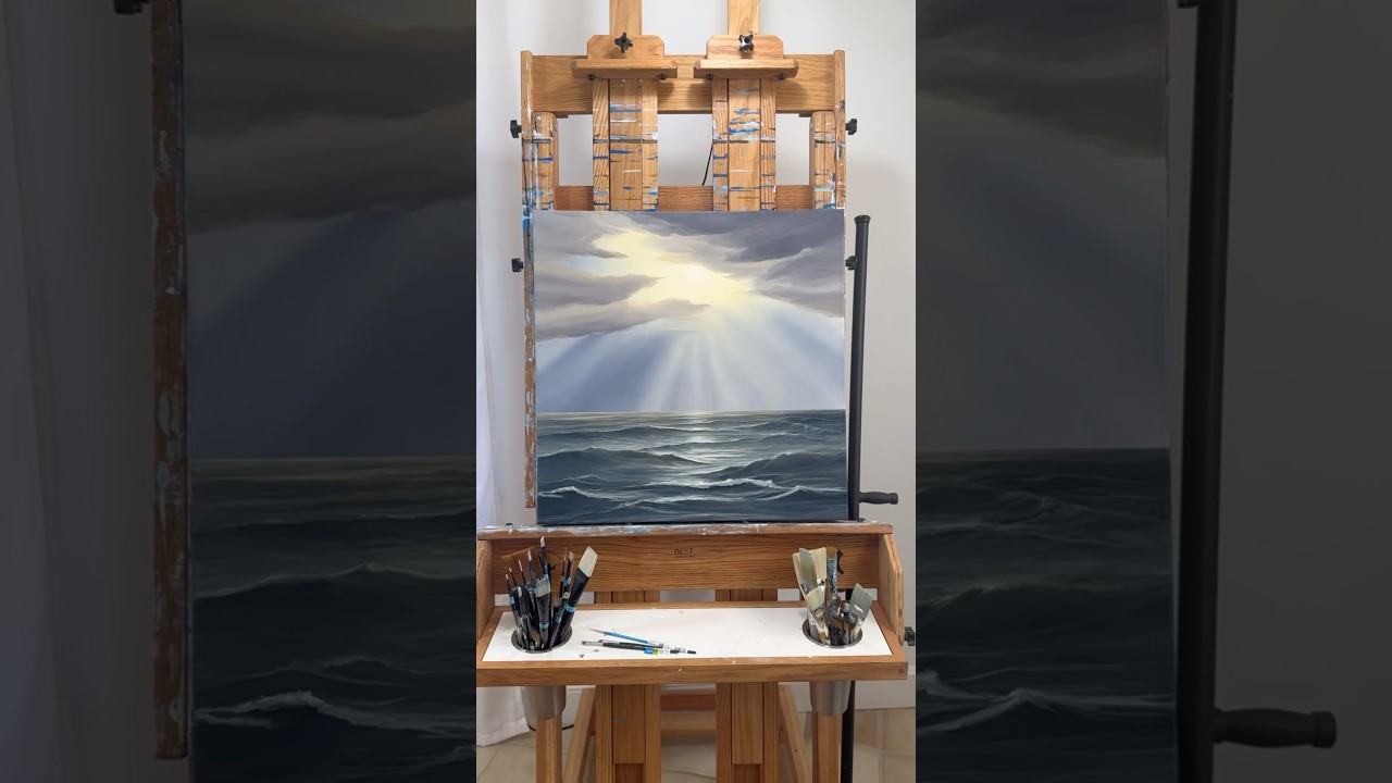 Really enjoyed painting this one.  #oilpainting #seascape #painting #paintingprocess