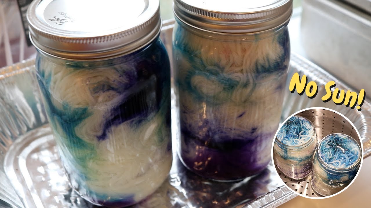 Dyepot Weekly #265 - Dyeing Yarn in Mason Jars; 