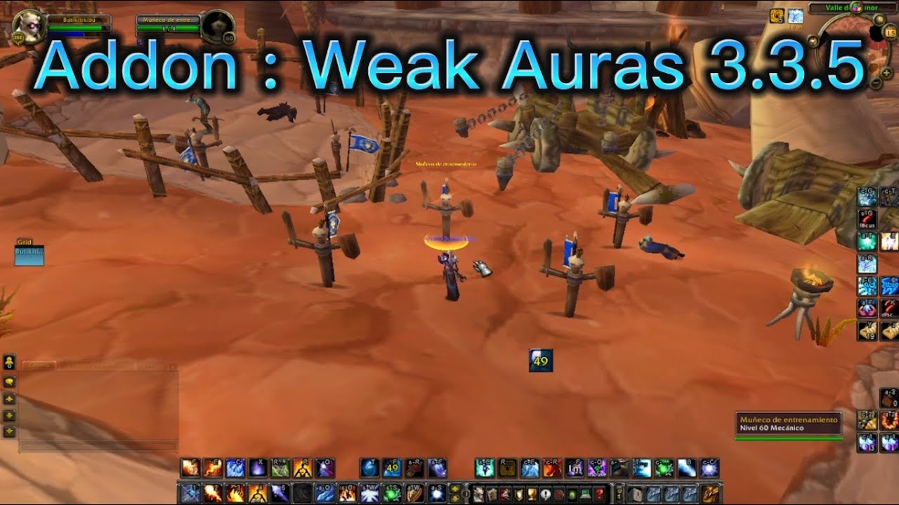 Addon Weak Auras configuración World of Warcraft 3.3.5