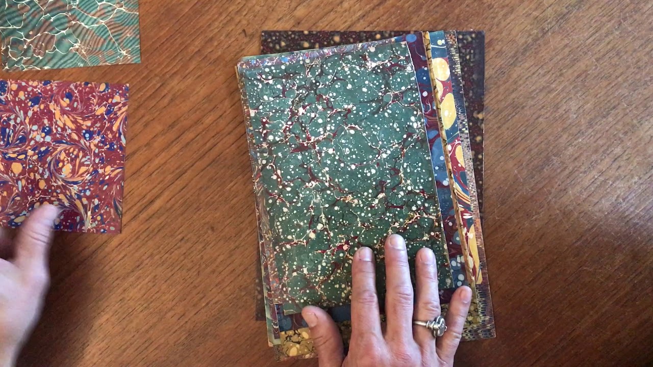 Marbled paper lot 20 lovely sheets c.1830-1890's European American excellent