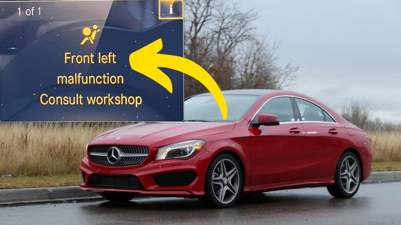 “Front Left Malfunction” warning in a Mercedes vehicle
