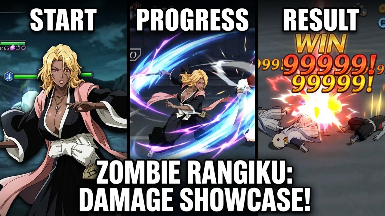 TYBW Zombie Rangiku Skills & Damage Output in Action | Bleach Brave Souls