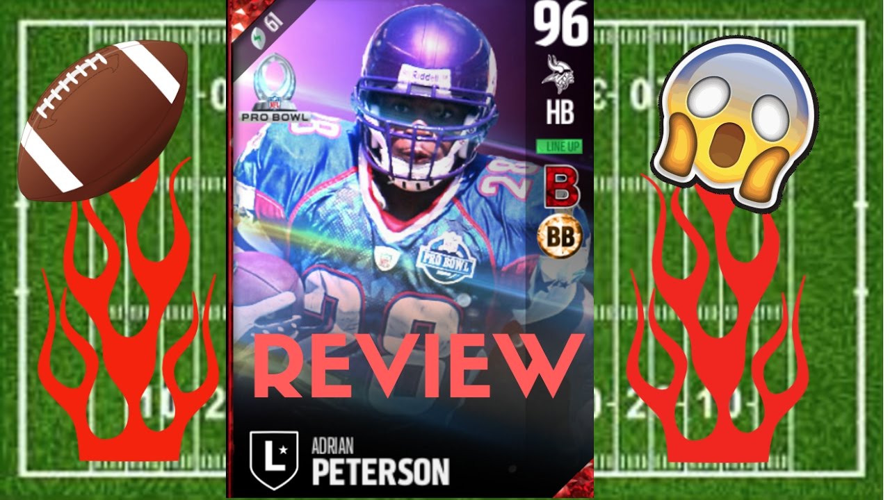 MUT 17 REVIEW 96 ADRIAN PETERSON