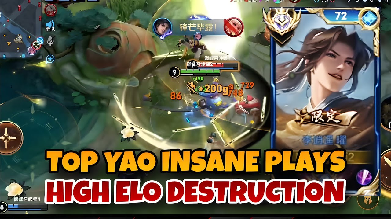 HIGH ELO YAO DESTROYING ENEMIES WITH THIS BUILD AT PEAK 2400 | HONOR OF KINGS