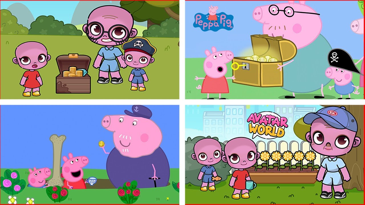 Peppa Pig's in Avatar World | Treasure Hunt Strategy!