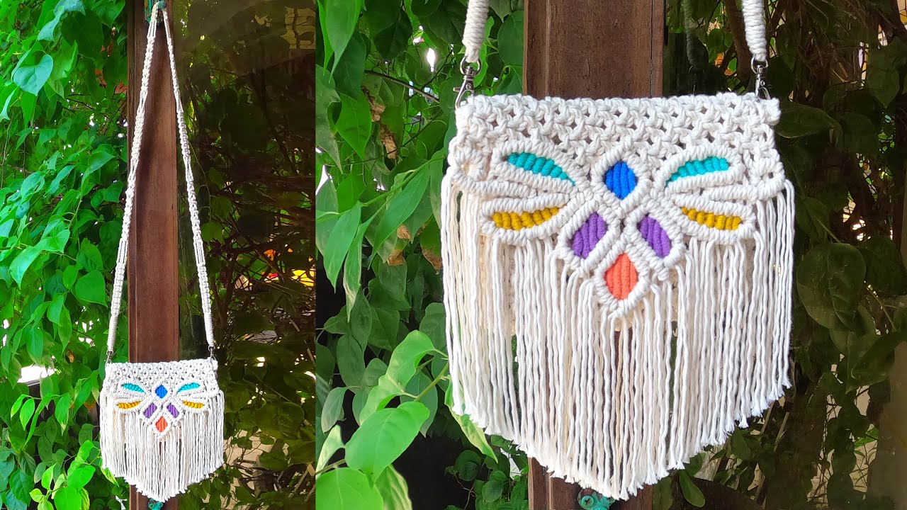 TIME LAPSE 💕 DIY Macrame Bag/Macrame Purse with remove strap | Design & Tutorial by LIT decor