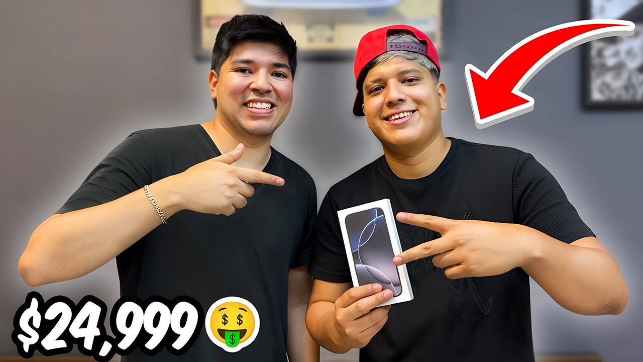 LE REGALÉ EL IPHONE 16 PRO a MI PRIMO DESPUÉS de LAS BROMAS!!😱