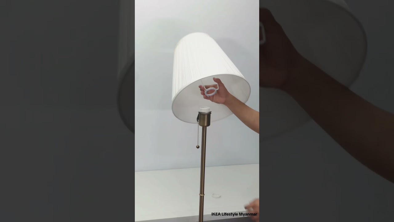 Unboxing IKEA &Aring;RSTID Floor lamp, brass/white | IKEA Lifestyle Myanmar