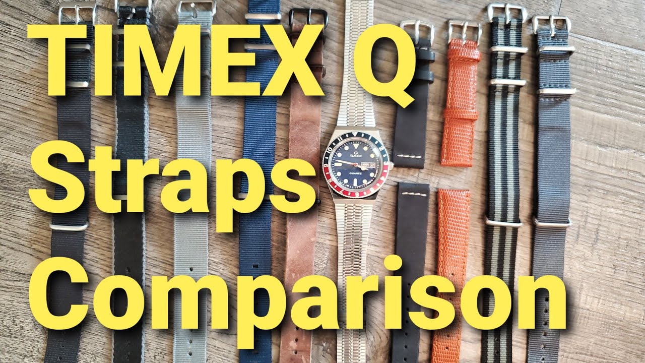 Timex Q Quartz Watch reissue on Straps Comparison Review Nato Leather Seatbelt