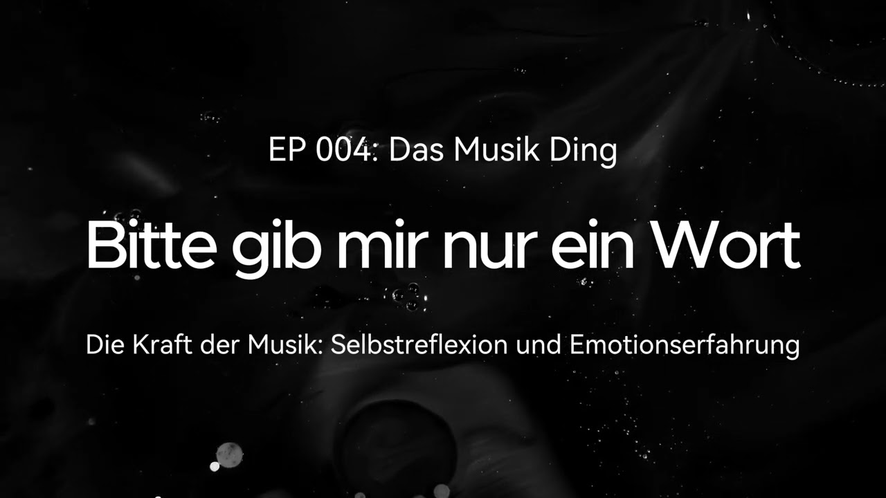 KreaTiefdenker Podcast | Das Musik Ding: Bitte gib mir nur ein Wort