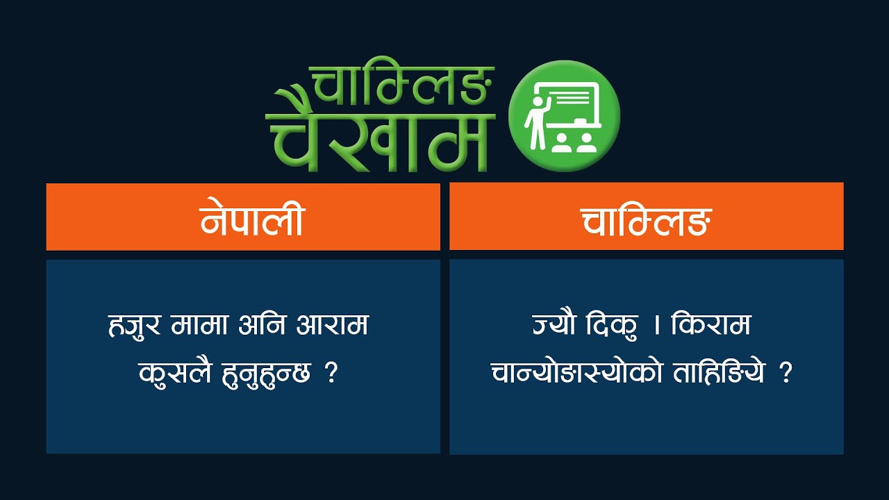 चाम्लिङ चैखाम-६ : पाहुनासँग गरिने संवाद  | Common Conversation with Guest | Chamling Language Class