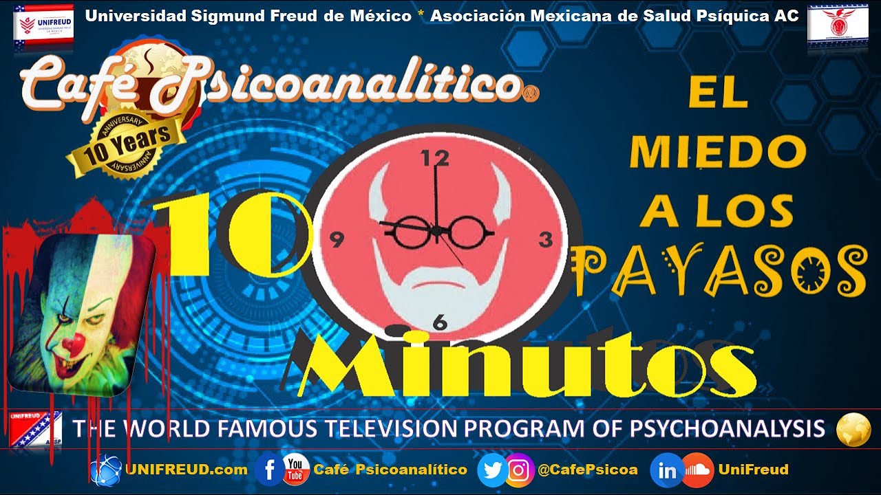 10 MINUTOS: EL MIEDO a los PAYASOS | 10° Aniversario Mundial de Café Psicoanalítico