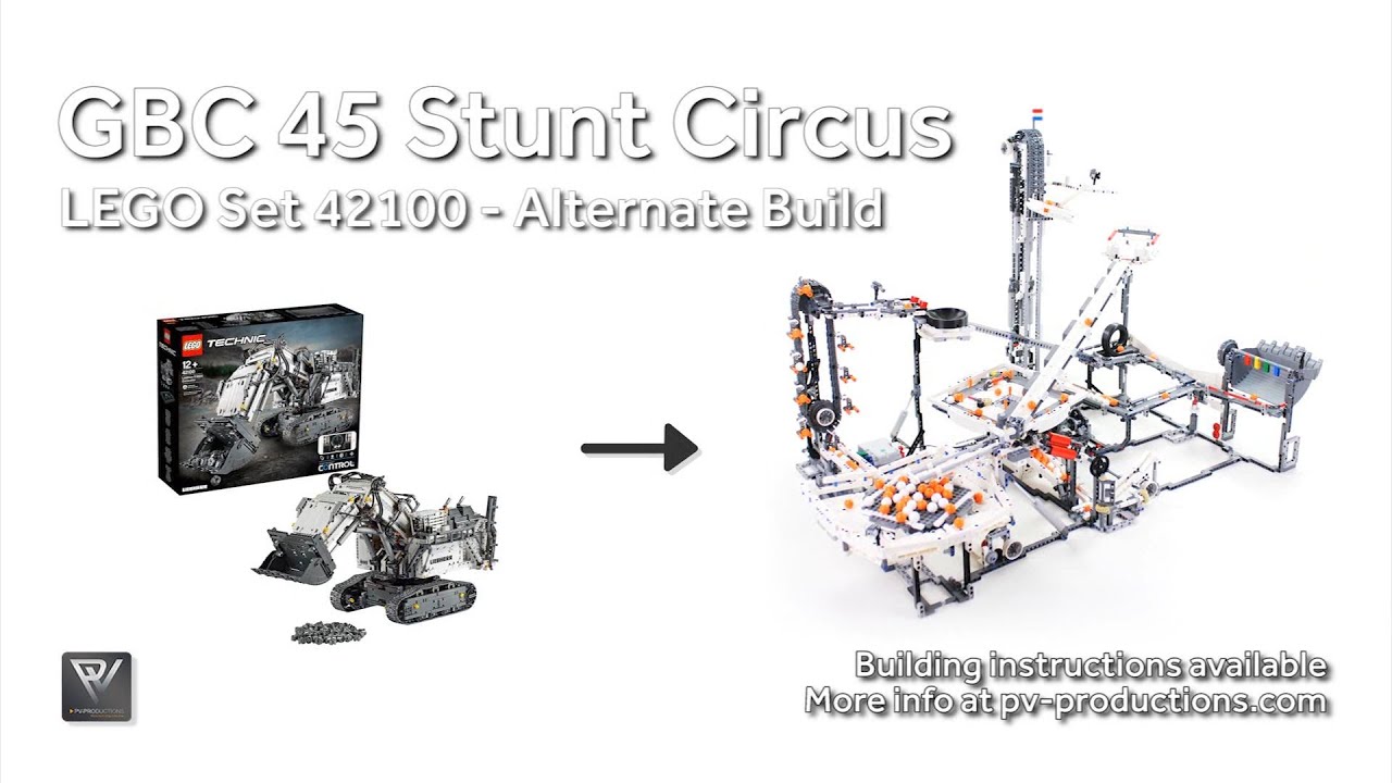 GBC 45 Stunt Circus - (FREE*) Building Instructions Alternate Build - 42100 Liebherr R 9800