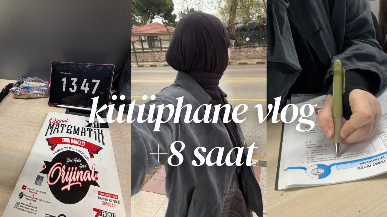 +8 saat YKS K&uuml;t&uuml;phane VLOG| ayt matematik,ms&uuml; sonucum,son zamanlar #yks26 