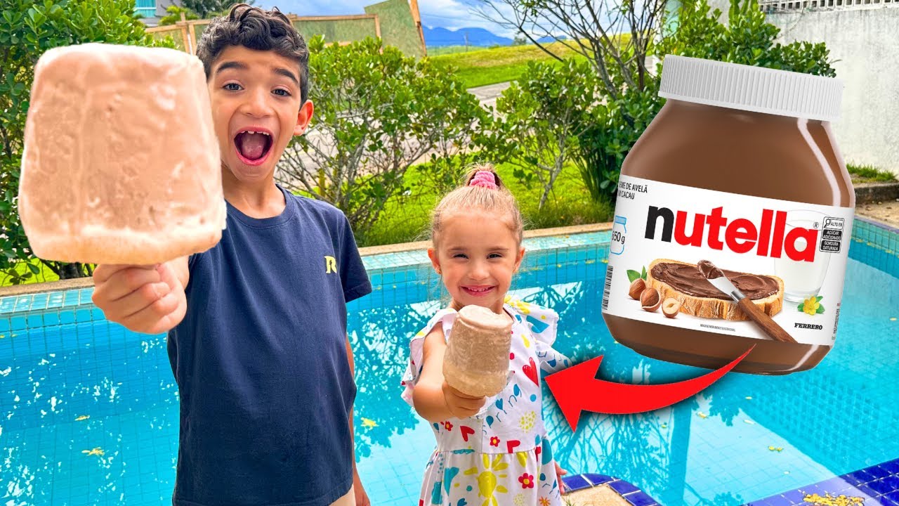FIZEMOS PICOLÉ GIGANTE DE NUTELLA - Lucas Rocha e Manu da Família Rocha