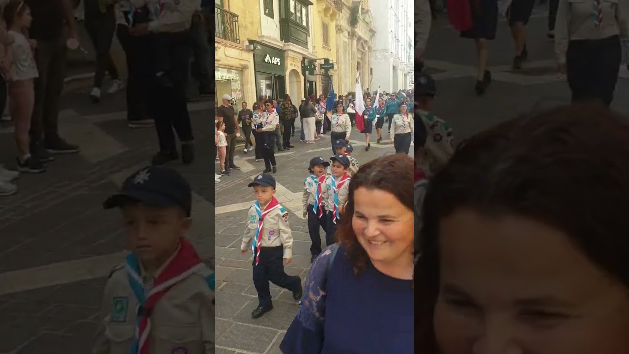Annual Boys Scouts Parade in Valletta Malta. Part 1.