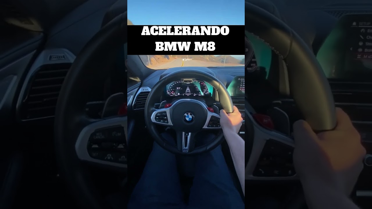 BMW M8 -  V&iacute;deo em que estou dentro do carro acelerando de 0 a 60 km