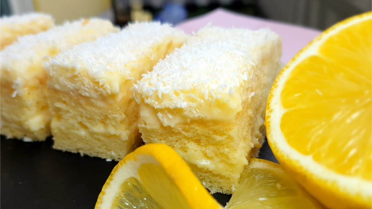 Лимонный торт/простой рецепт🍋Лимонный кремовый торт🍋