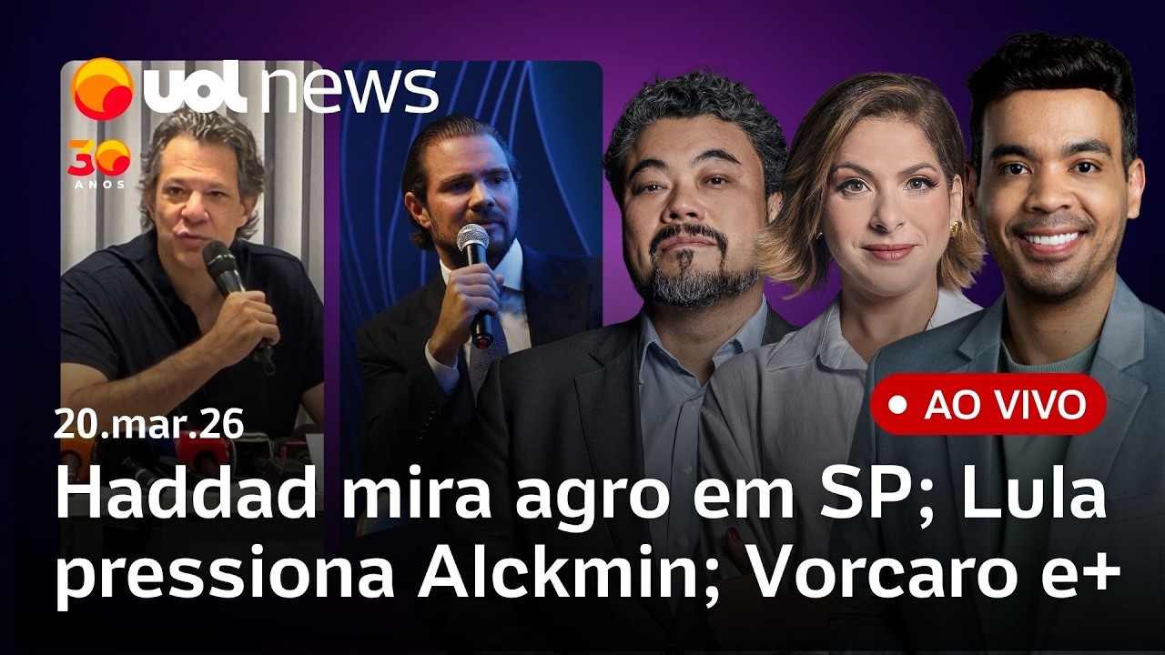 Haddad mira agro em SP, Zema e João Campos renunciam para 2026, Lula pressiona Alckmin; Vorcaro e+