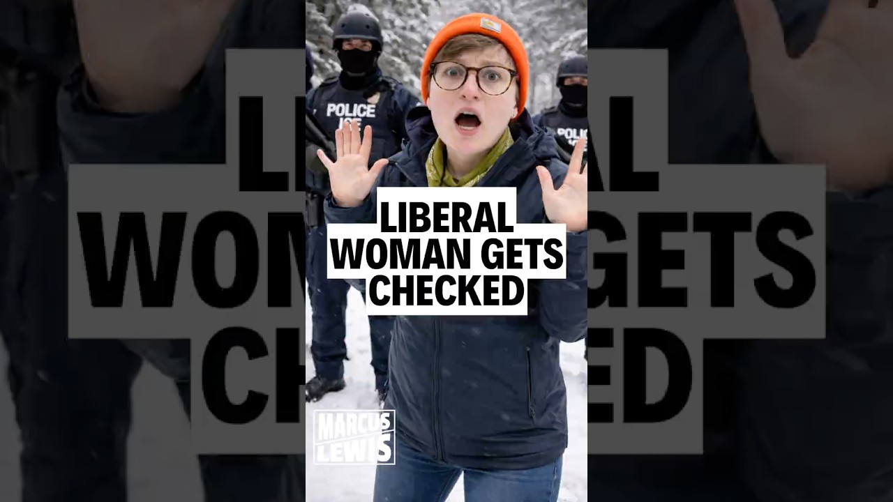 White Liberal Woman Gets Reality Check After getting checked by ICE Agents for Interfering
