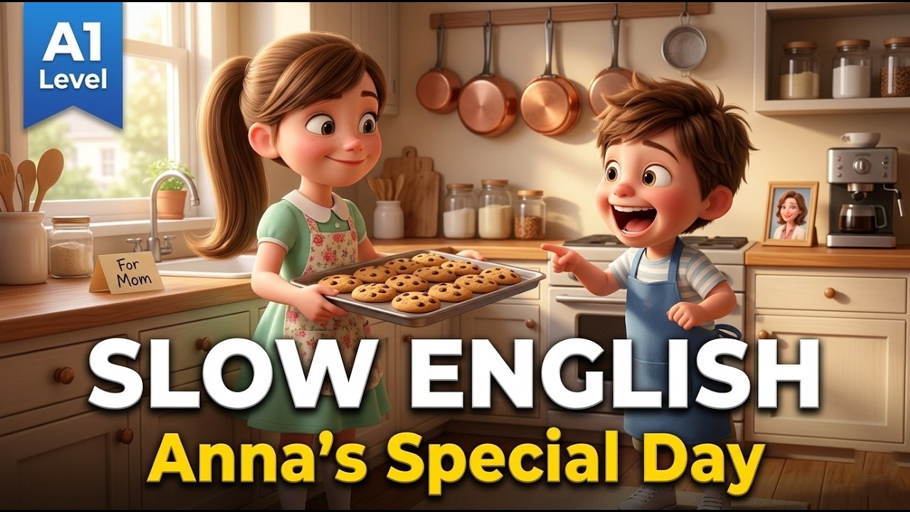 Emma and Oliver's Big Surprise for Mom! | Slow English Story for Beginners (A1 Level)