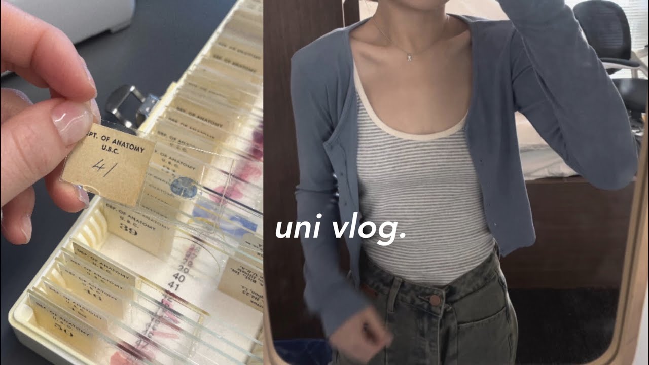 STUDY VLOG 🫐 week in my life at uni, 7am mornings, what I eat, college routines, cooking, ootd, labs