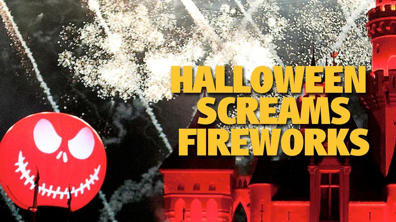 4K Halloween Screams Fireworks | Mickey's Halloween Party | Disneyland