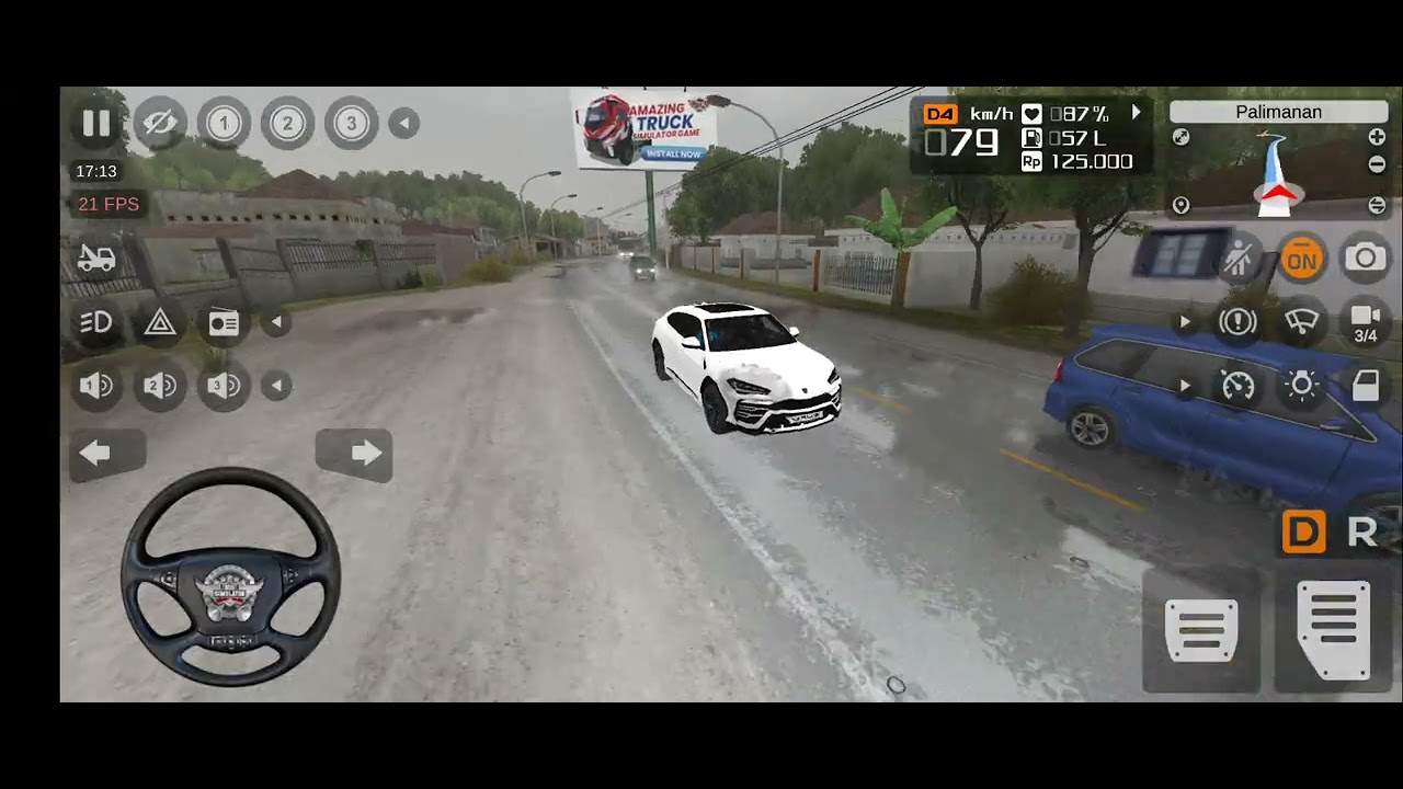 Driving Lamborghini urus in bus simulator indonesia