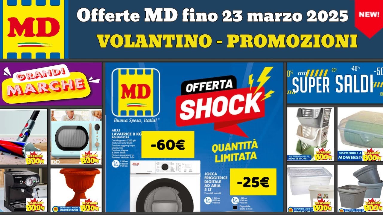 volantino MD fino 23 marzo 2025 ✅ Offerte quantità limitata 🔥 Promozioni casa utensili giardino