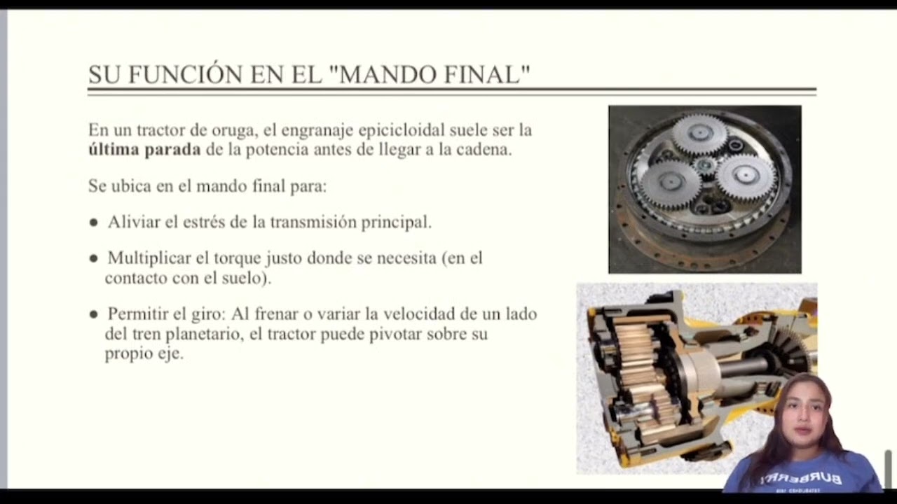 ENGRANAJE EPICICLOIDAL Y MOTOR HIDRÁULICO EN UN TRACTOR DE ORUGA - EQUIPO PESADO 