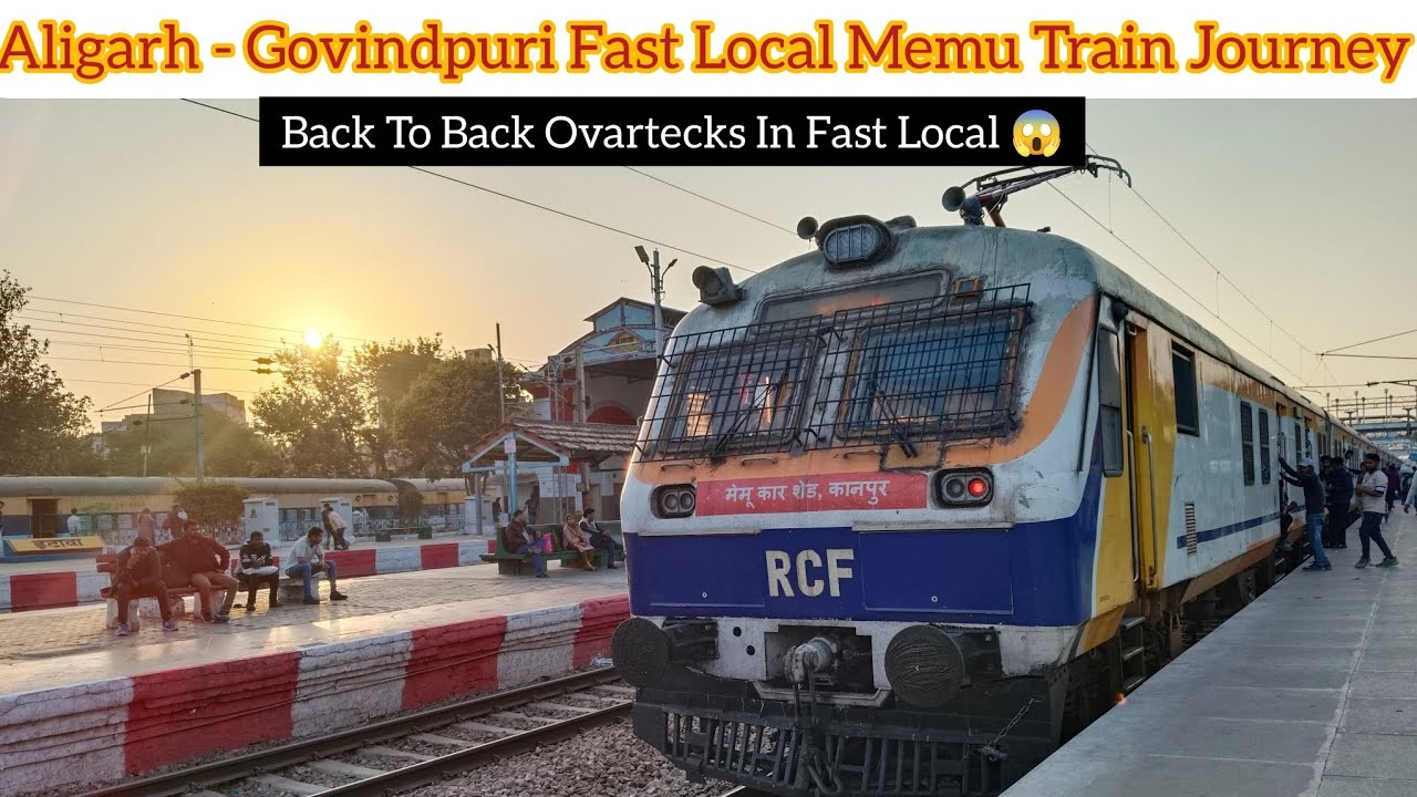पहले ही कर दिए Ovarteck😱Shortest Journey in Govindpuri Aligarh Fast Local Memu Train TundlaTo Etawah