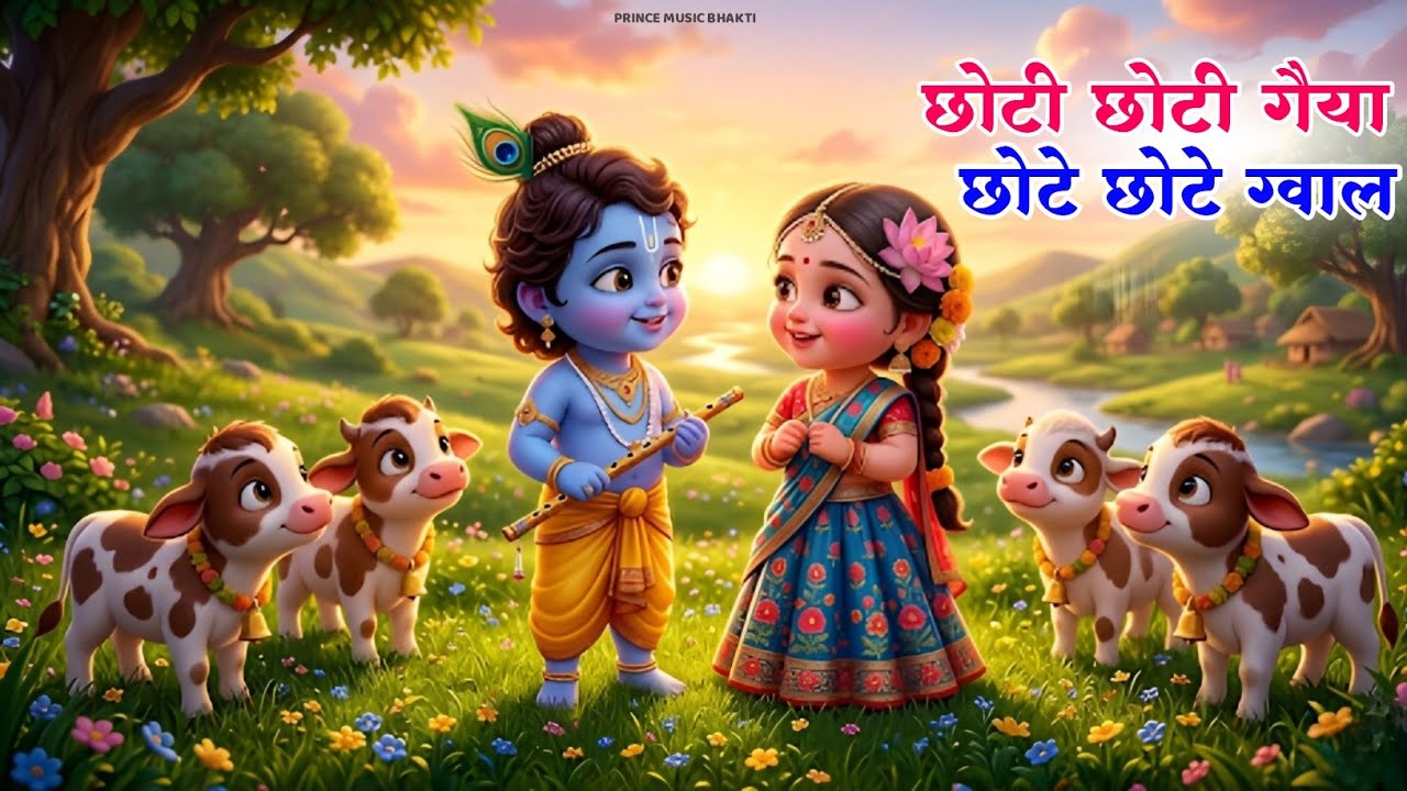 छोटी छोटी गैया छोटे छोटे ग्वाल। Choti Choti Gaiya Chote Chote Gwal। #kanha #krishna #krishnabhajan