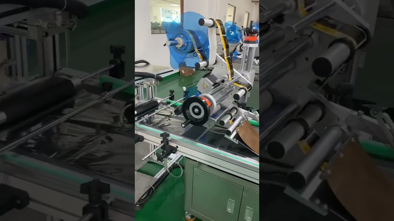 Fully Automatic Suction Feeding Flat Labeling Machine#wirelabelingmachine  #labelingequipment #label