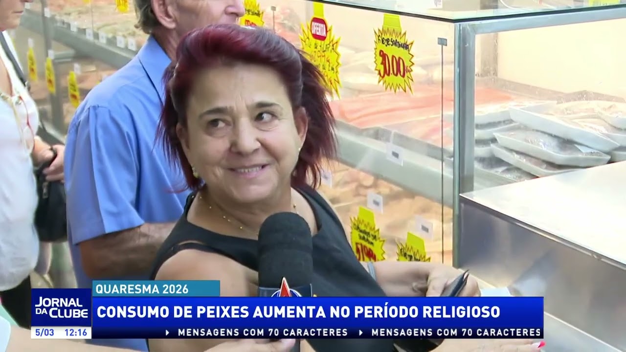 Quaresma 2026: consumo de peixes aumenta no período religioso - Jornal da Clube (05/03/26)