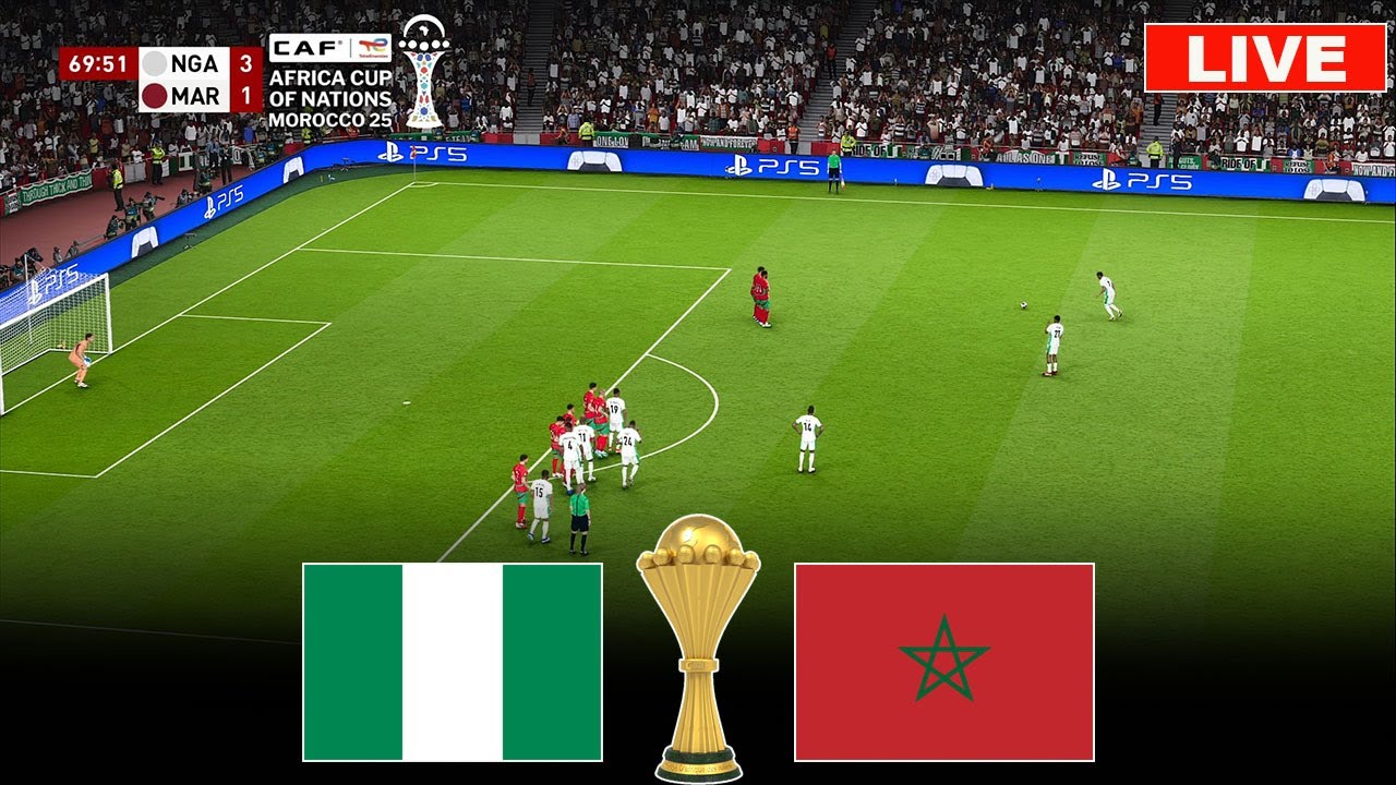 LIVE🔴Nigeria vs Morocco Semi Final | Africa Cup of Nations 2025 - Full match all goals eFootball PES