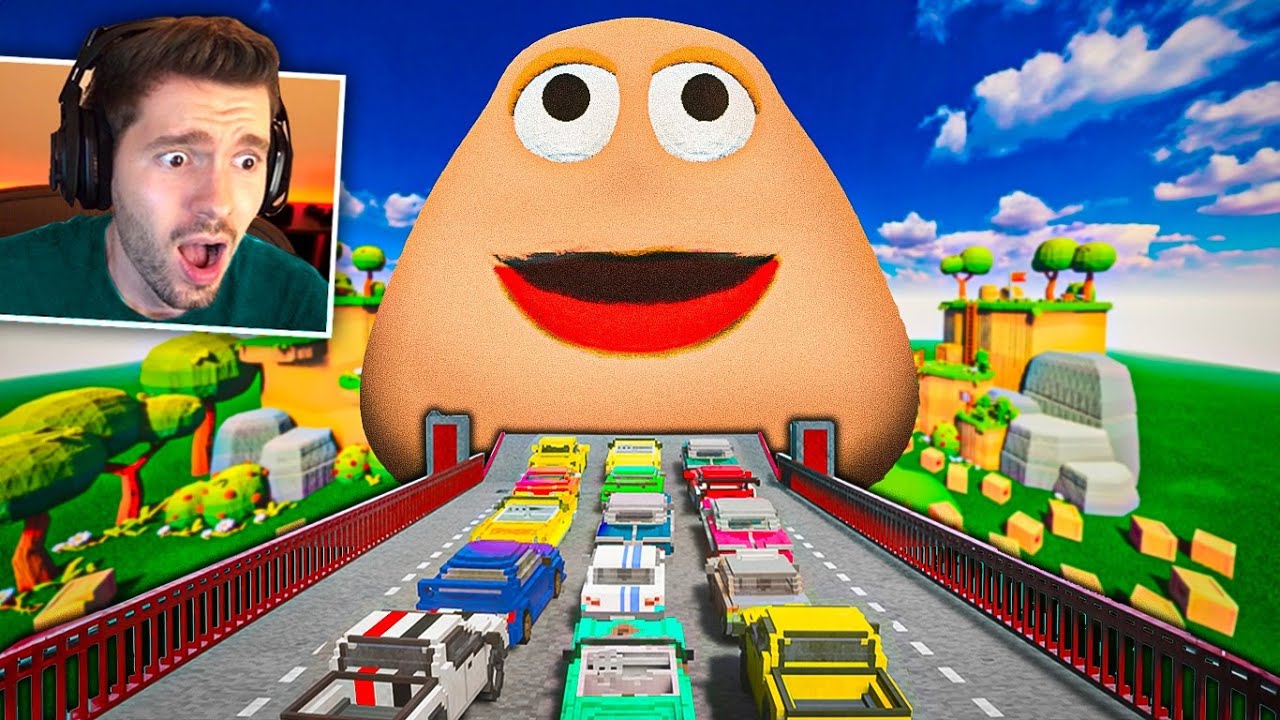 Carros vs POU (GIGANTE) no Teardown Mods