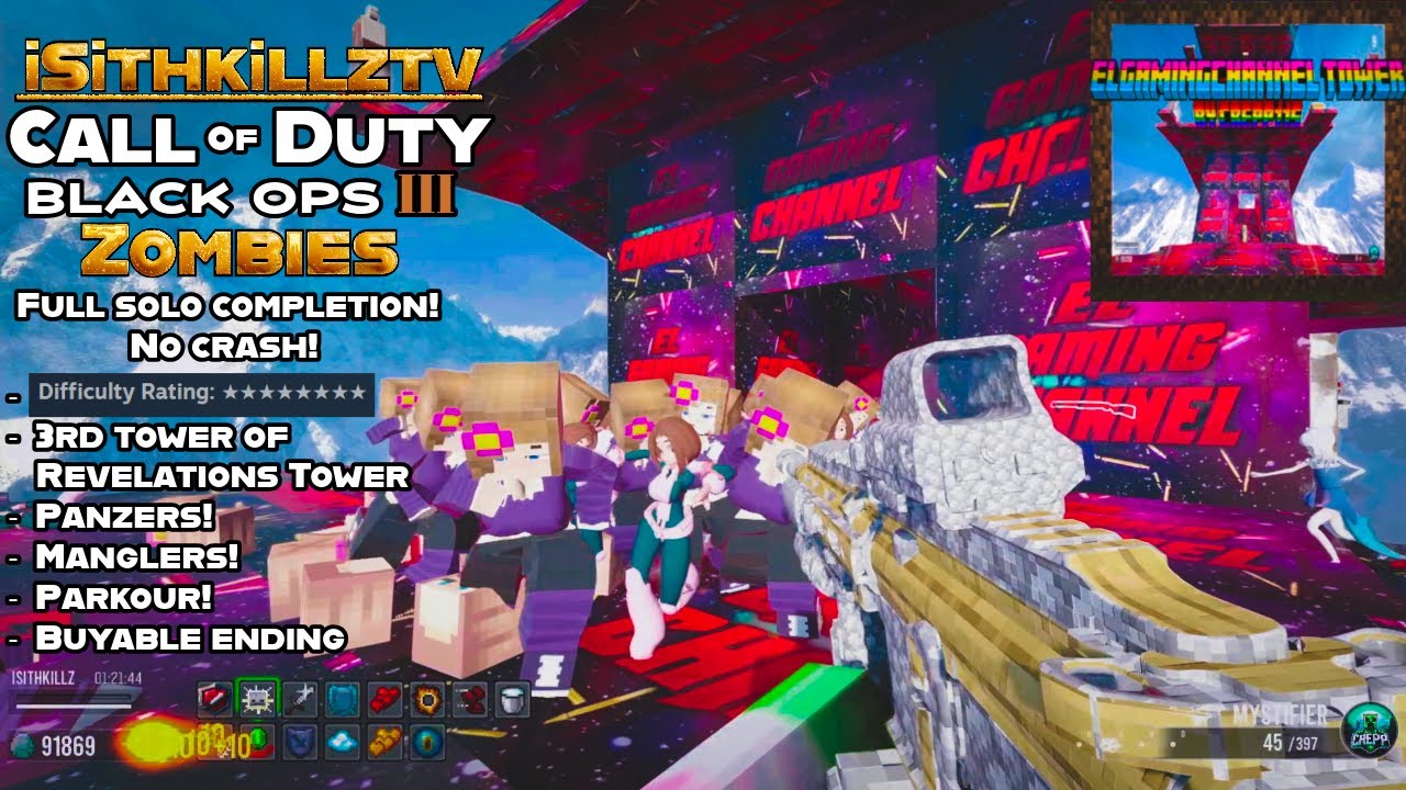 BEATING EL Gaming Channel Tower, one of the nearly IMPOSSIBLE to beat maps! - Bo3 custom zombies