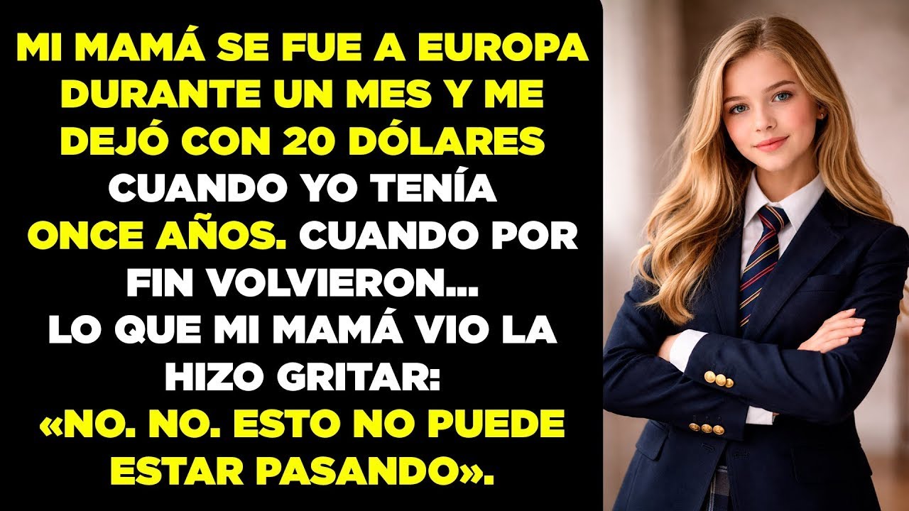 Mi mamá se fue a Europa un mes y me dejó con 2 dólares cuando yo tenía once años… cuando regresaron…