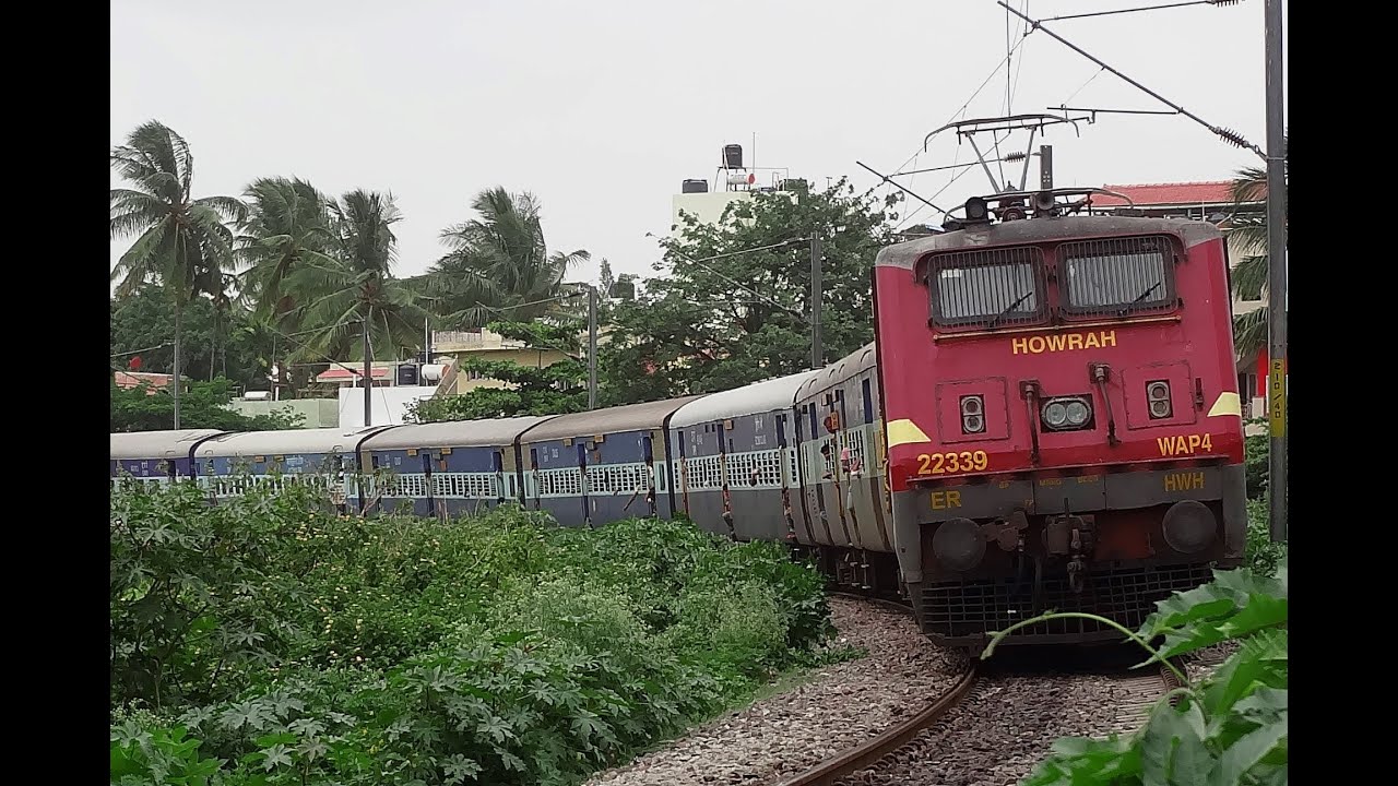 ANGA EXPRESS BREAKS THE TRACKS HOWRAH WAP4 12254