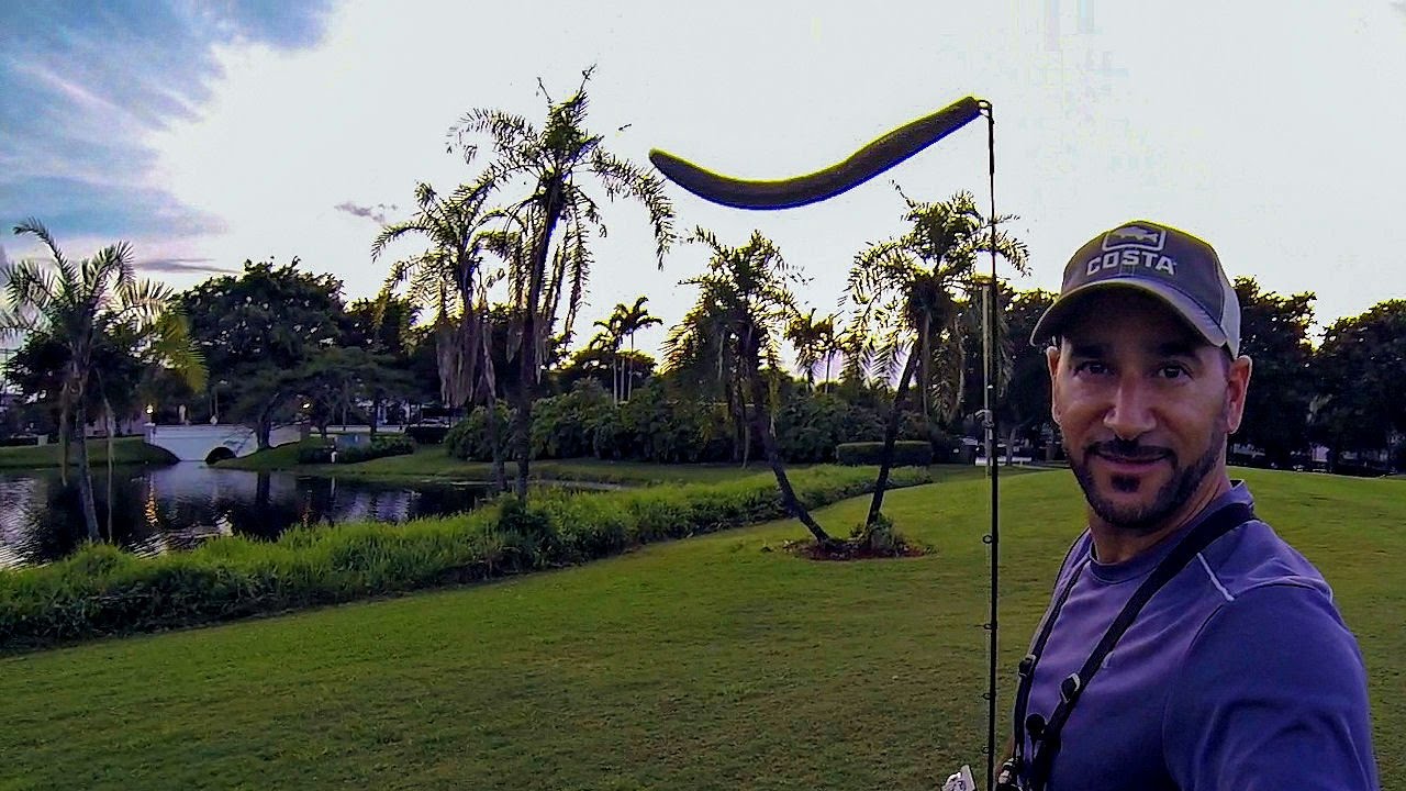 FLORIDA GOLF COURSE POND BASS FISHING (FINAL EVENING!) SENKO