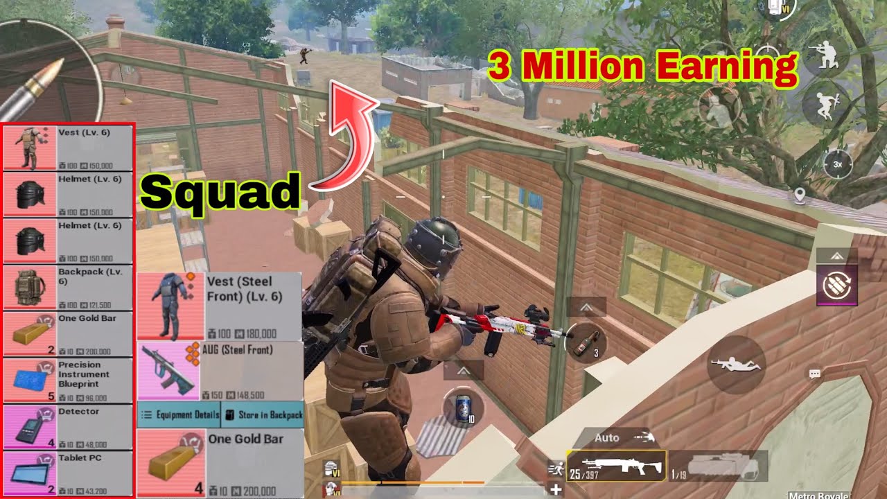 This Squad want Chase me 😝 1 v 4 fight 3 Million earning metro royale