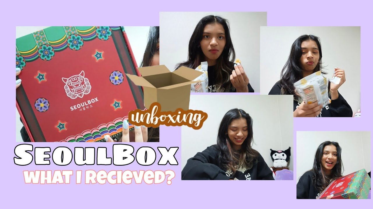Indian Girl🇮🇳 Tries Vegetarian Korean 🇰🇷 Snacks Seoulbox unboxing💓📦