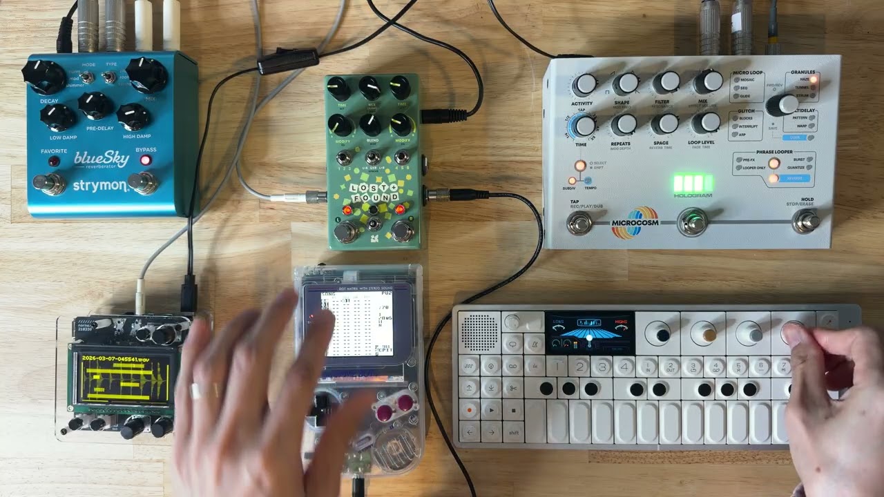 Minimal Ambient with Game Boy, norns shield and OP-1 field | Half Moon 2026-03-07 by atnr