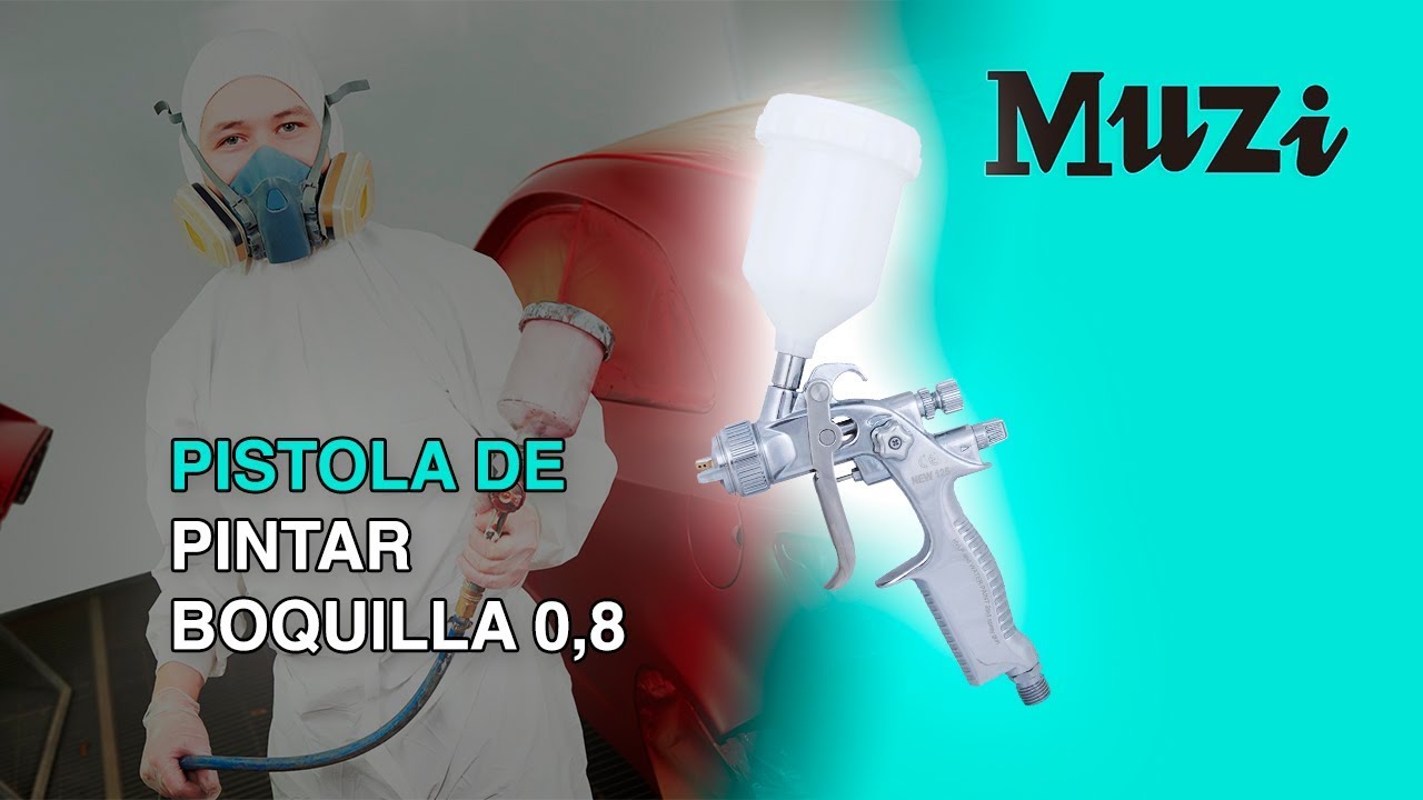 MUZI Pistola De Pintar Boquilla 0.8 mm