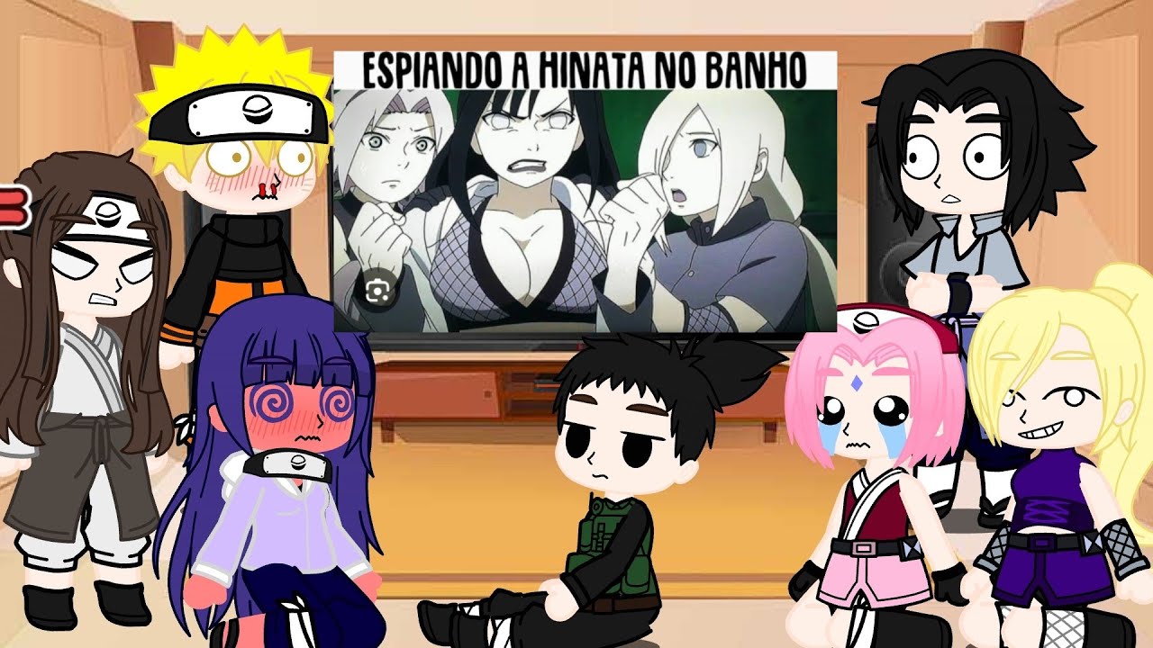 Sala de Naruto react ESPIANDO A HINATA NO BANHO- DIMENS&Atilde;O MENMA &bull;TIO SAN&bull;