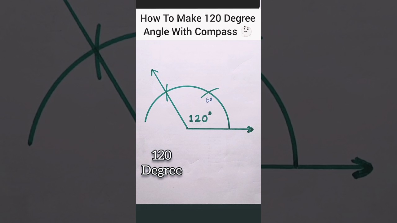 How to Make 120 Degree Angle with Compass #Shorts #Ytshorts #maths #cbse #cuet #cgl #ssc