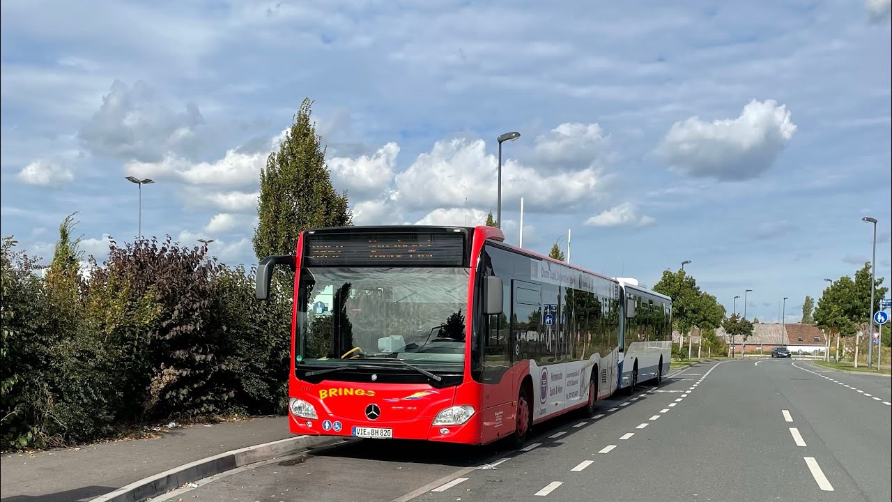 Rheinbahn Düsseldorf Linie SB52 Mitfahrt von Nordpark/Aquazoo bis Meerbusch Osterath Bahnhof