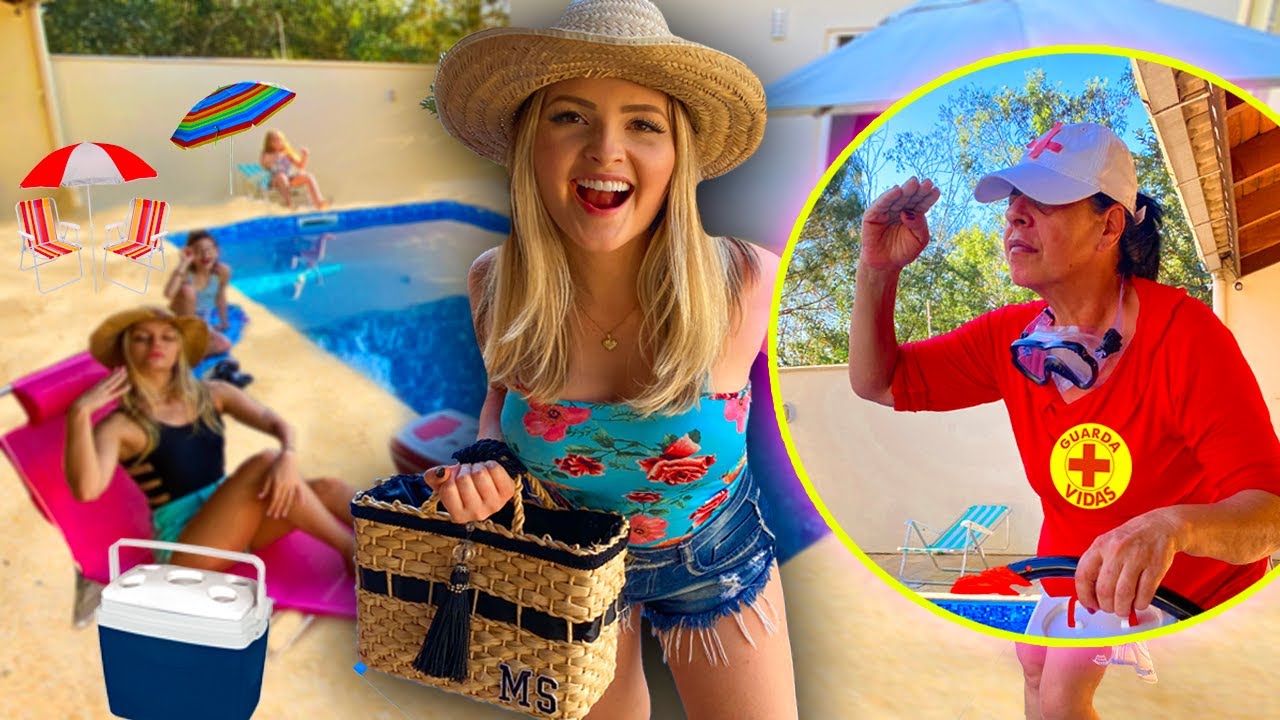 MONTAMOS uma PRAIA na NOSSA CASA  🏖 *salva vidas, vendedores e ...* ‹ Morgana Santana ›
