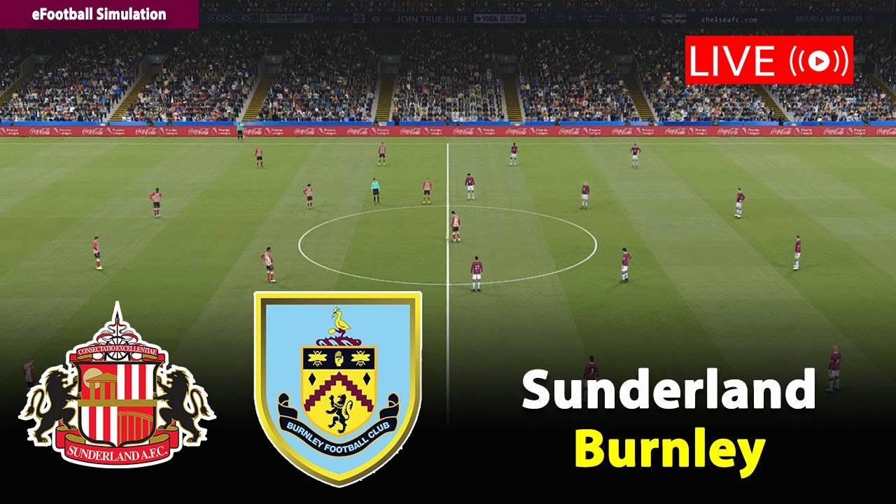 🔴Live- Sunderland vs Burnley | England Premier League 25/26 Match | PES21 Game Simulation