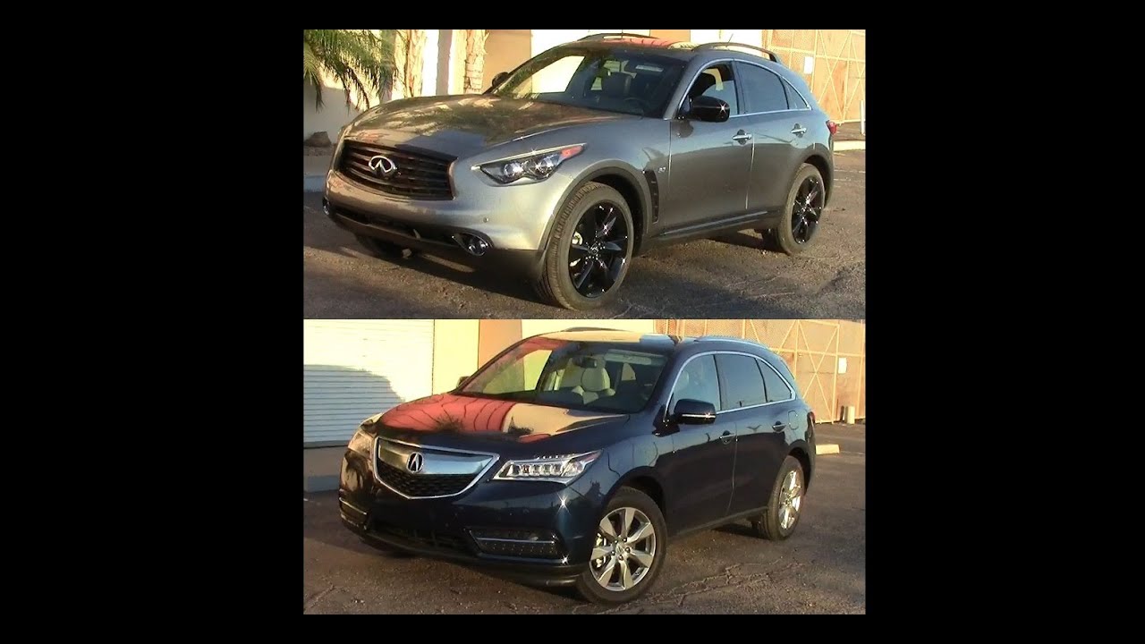 2015 Infiniti QX70 vs 2015 Acura MDX AWD